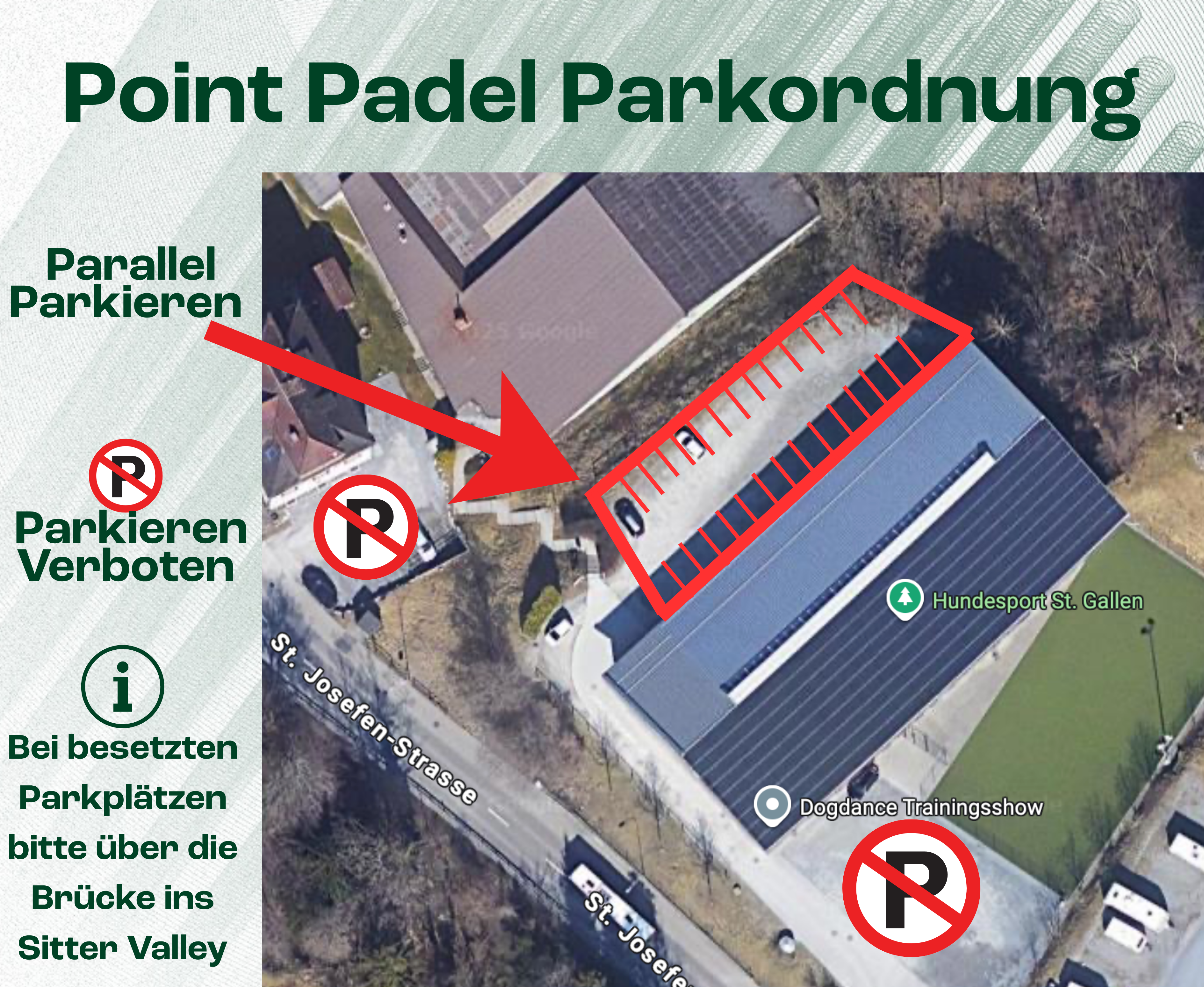 Parkplatz Einfahrt